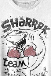 Shark Team Köpek Balığı Boks Fight Dövüşü Baskılı Tişört Unisex T-shirt - Thumbnail