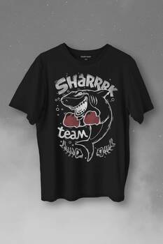 Shark Team Köpek BAliğı Boks Fight Dövüşü Baskılı Tişört Unisex T-Shirt