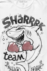 Shark Team Köpek Balığı Boks Fight Dövüşü Uzun Kollu Tişört Baskılı T-Shirt - Thumbnail