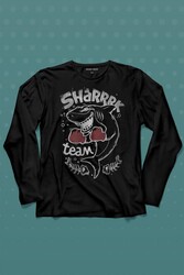 Shark Team Köpek Balığı Boks Fight Dövüşü Uzun Kollu Tişört Baskılı T-Shirt - Thumbnail