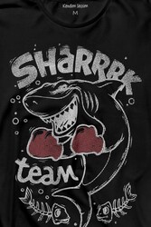 Shark Team Köpek Balığı Boks Fight Dövüşü Uzun Kollu Tişört Baskılı T-Shirt - Thumbnail