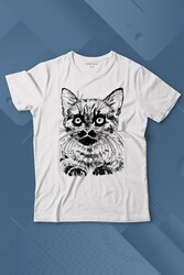 Siyah Kedi Black Cat Çizim Baskılı Tişört Çocuk T-shirt - Thumbnail