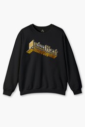 Siyah Sweat Judas Priest Heavy Metal Rock Painkiller Müzik Baskılı Sweatshirt - Thumbnail