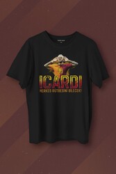 Siyah Unisex Icardi Kırmızı Mauro icardi Baskılı Tişört Unisex T-shirt - Thumbnail