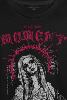 Siyah Unisex T-shirt Hip Hop At The Last Moment Trapstar Gotik Gothic Trap Baskili Tisort