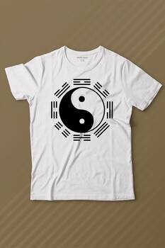 Siyah Ve Beyaz Ying Yang Pokemon Minimal Baskılı Tişört Çocuk T-shirt