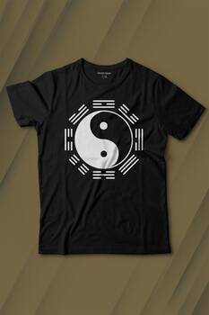 Siyah Ve Beyaz Ying Yang Pokemon Minimal Baskılı Tişört Çocuk T-shirt