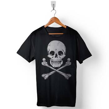 Skull Kuru Kafa İskelet Kemik Hayalet Baskılı Tişört Unisex T-Shirt