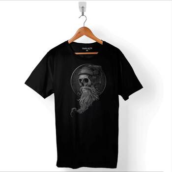 Skull Kuru Kafa Kulaklık Listen Music Baskılı Tişört Unisex T-Shirt