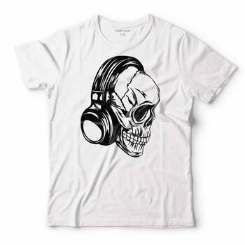 SKULL KURU KAFA KULAKLIK LISTEN TO MUSIC ÇOCUK TİŞÖRT