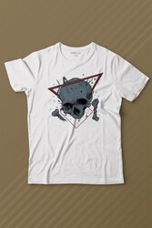 Skull Kuru Kafa Urban Street Culture Minimal Baskılı Tişört Çocuk T-shirt - Thumbnail