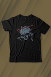 Skull Kuru Kafa Urban Street Culture Minimal Baskılı Tişört Çocuk T-shirt - Thumbnail