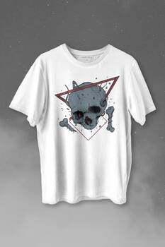 Skull Kuru Kafa Urban Street Culture Minimal Baskılı Tişört Unisex T-shirt