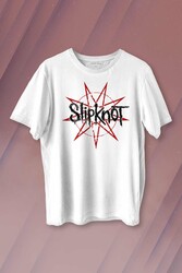 Slipknot Red Yıldız Rock Metal Music Baskılı Tişört Unisex T-shirt - Thumbnail