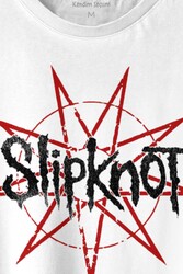 Slipknot Red Yıldız Rock Metal Music Baskılı Tişört Unisex T-shirt - Thumbnail