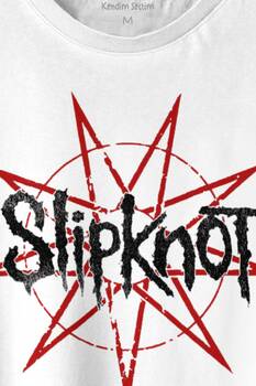 Slipknot Red Yıldız Rock Metal Music Baskılı Tişört Unisex T-shirt