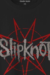 Slipknot Red Yıldız Rock Metal Music Baskılı Tişört Unisex T-shirt - Thumbnail