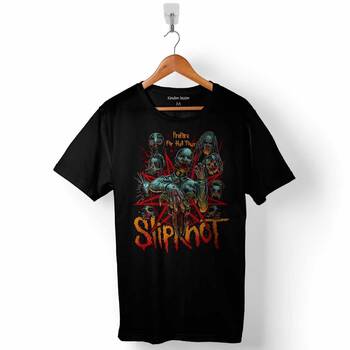 Slipknot Skull Rock Band Established 1995 Baskılı Tişört Unisex T-Shirt