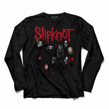 SLIPKNOT SLIP KNOT METAL MUSIC DES MOINES UZUN KOLLU TİŞÖRT