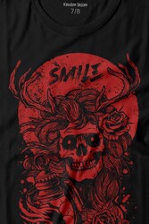 Smile Skull Urban Street Culture Kuru Kafa 2K Baskılı Tişört Çocuk T-shirt - Thumbnail