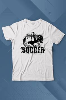 Soccer Röveşata Gol Atan Futbolcu Taktik Baskılı Tişört Çocuk T-shirt