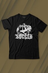 Soccer Röveşata Gol Atan Futbolcu Taktik Baskılı Tişört Çocuk T-shirt - Thumbnail