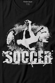 Soccer Röveşata Gol Atan Futbolcu Taktik Baskılı Tişört Çocuk T-shirt