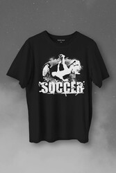 Soccer Röveşata Gol Atan Futbolcu Taktik Baskılı Tişört Unisex T-Shirt - Thumbnail