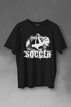 Soccer Röveşata Gol Atan Futbolcu Taktik Baskılı Tişört Unisex T-Shirt