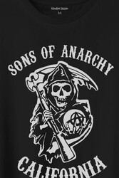 Sons Of Anarchy California Skull Hayalet Baskılı Tişört Unisex T-Shirt - Thumbnail