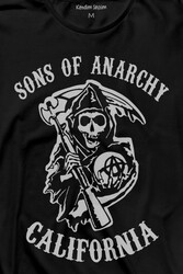 Sons Of Anarchy California Skull Hayalet Uzun Kollu Tişört Baskılı T-Shirt - Thumbnail