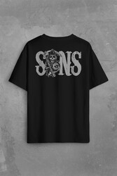 Sons Of Anarchy Redwood Anarşi Eylem Sırt Ön Baskılı Oversize Tişört Unisex T-Shirt - Thumbnail