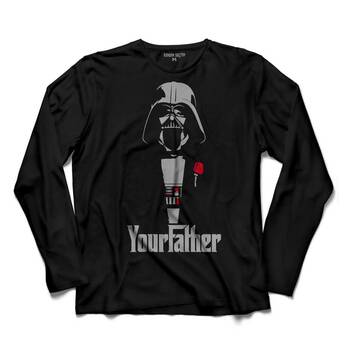 STAR WARS GODFATHER YOUR FATHER UZUN KOLLU TİŞÖRT