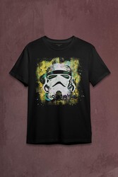 Star Wars Mask Sarı Baskılı Tişört Unisex T-shirt - Thumbnail