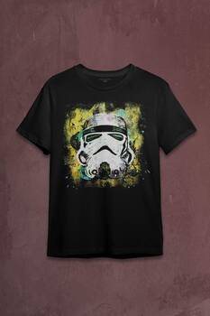 Star Wars Mask Sarı Baskılı Tişört Unisex T-shirt