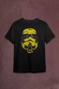 Star Wars Mask Sarı Baskılı Tişört Unisex T-shirt