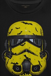 Star Wars Mask Sarı Baskılı Tişört Unisex T-shirt - Thumbnail