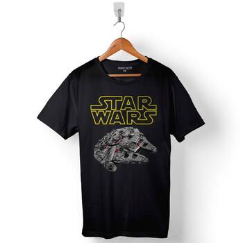 Star Wars Millennıum Falcon Yıldız Savaşları Baskılı Tişört Unisex T-Shirt