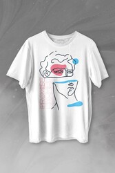 Statue Minimal Street Culture Soft Renkler Heykel Y2K Baskılı Tişört Unisex T-shirt - Thumbnail