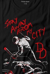 Stay Away From My City Dd Halloween Cadılar Bayramı Baskılı Tişört Çocuk T-shirt - Thumbnail