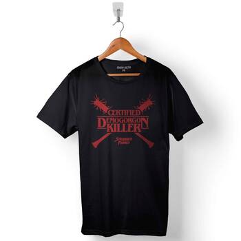 Stranger Things Demogorgon Killer Baskılı Tişört Unisex T-Shirt