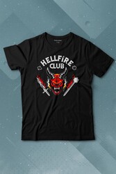 Stranger Things Hellfire Club Baskılı Tişört Çocuk T-shirt - Thumbnail