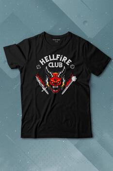 Stranger Things Hellfire Club Baskılı Tişört Çocuk T-shirt