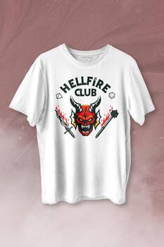 Stranger Things Hellfire Club Baskılı Tişört Unisex T-shirt