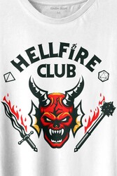 Stranger Things Hellfire Club Baskılı Tişört Unisex T-shirt - Thumbnail