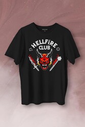 Stranger Things Hellfire Club Baskılı Tişört Unisex T-Shirt - Thumbnail