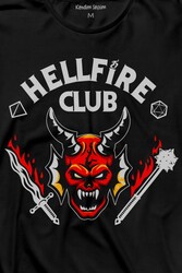 Stranger Things Hellfire Club Uzun Kollu Tişört Baskılı T-Shirt - Thumbnail