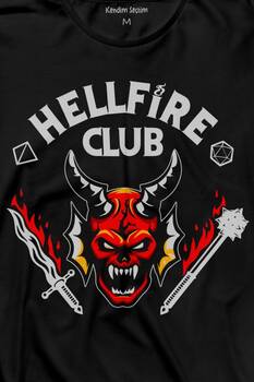 Stranger Things Hellfire Club Uzun Kollu Tişört Baskılı T-Shirt