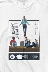 Stranger Things Sezon 4 Baskılı Running Up That Hill Tişört Unisex T-Shirt - Thumbnail