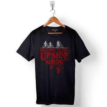 Stranger Things Welcome To The Upside Down Bisiklet Baskılı Tişört Unisex T-Shirt